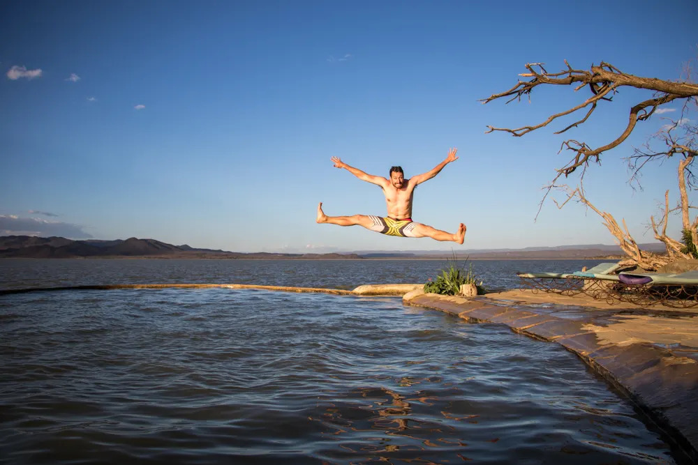 Tyler at Lake Baringo