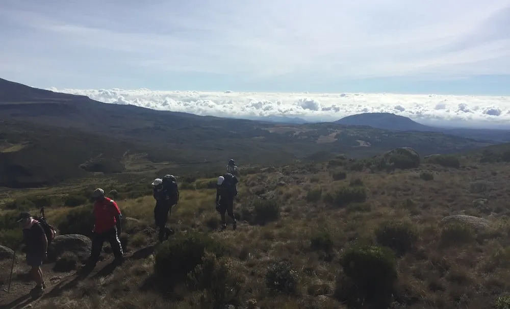 Walking among the clouds on Mount Kenya