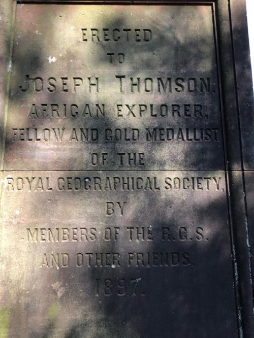 Joseph Thomson's Explorer Plaque