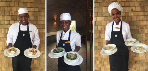 Chef James, Chef Irene and Chef Kina proud of their Ottolenghi creations