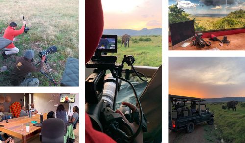 Delegates of the Jackson Wild Summit (Kenyan chapter) working on their films