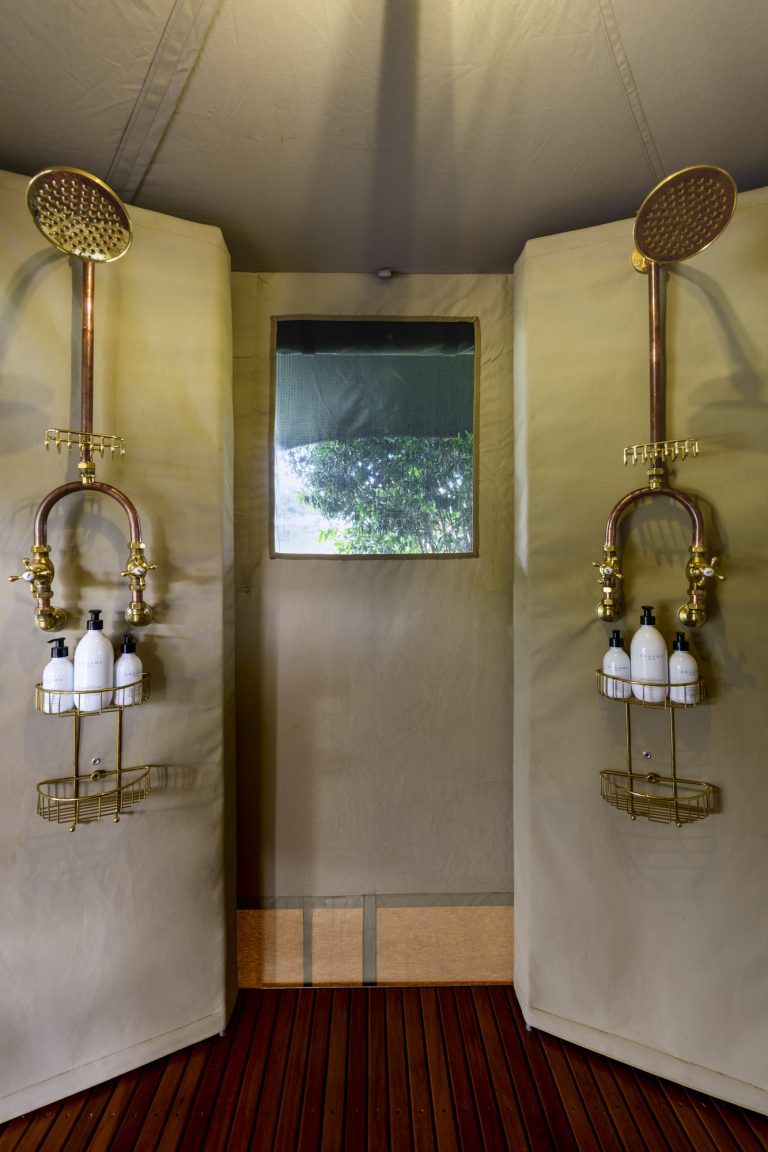Double Bucket Showers at Angama Safari Camp