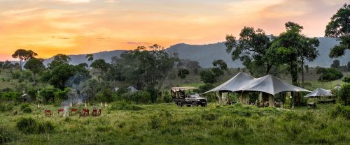 Angama Safari Camp at its debut location in the heart of the Mara Triangle