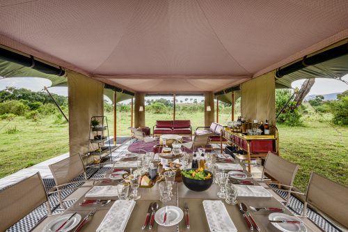 The Angama Safari Camp tented guest area 