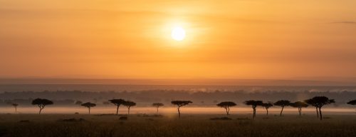 A sunrise panorama of 3 High Dynamic Range images