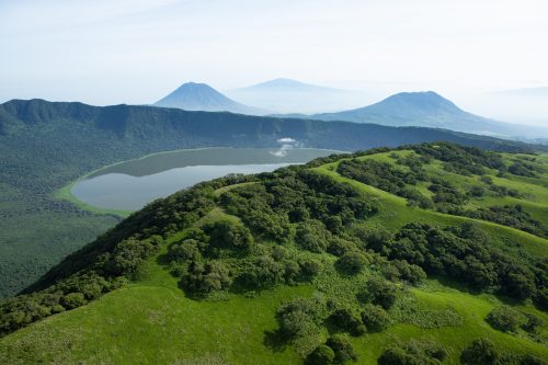 The Empakai Crater, a caved-in volcanic caldera