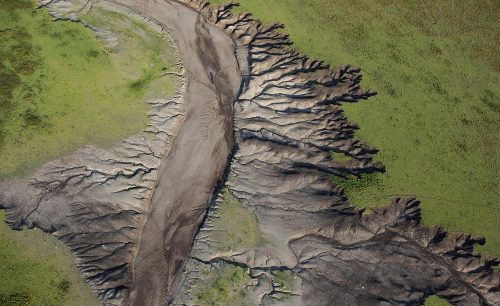 Erosion gullies make wonderful patterns upon the earth