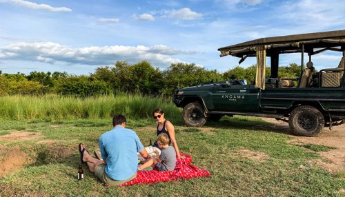 Shannon, Tyler and Perrin stop for a picnic in the Mara