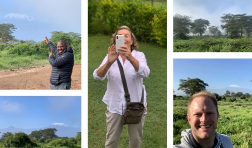 Wilson, Nicky and Steve try to capture the majesty of Mt. Kili