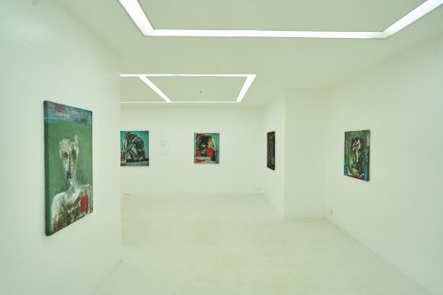 Inside the modern gallery and its contemporary paintings