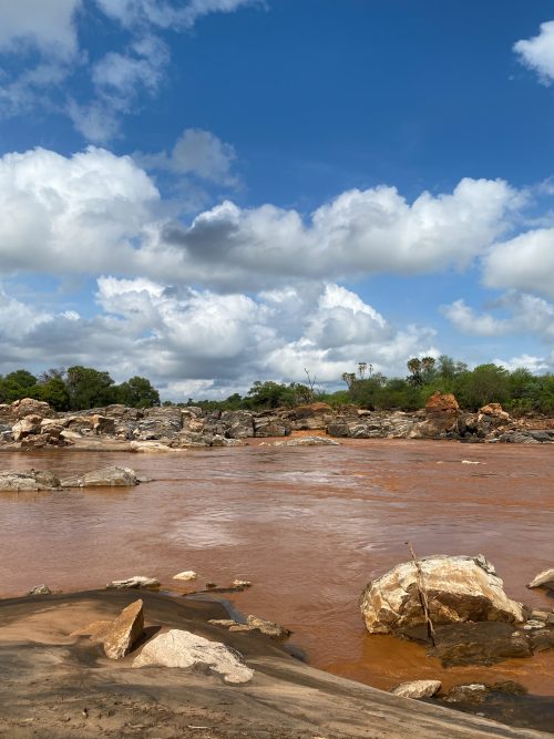 The Tana River in full flow after the rain 