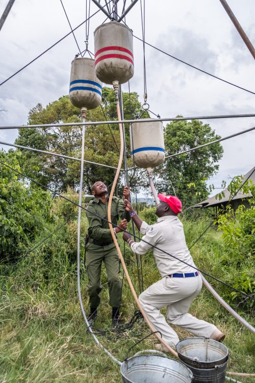 From bucket showers to solar panels, we leave the Mara as we found it
