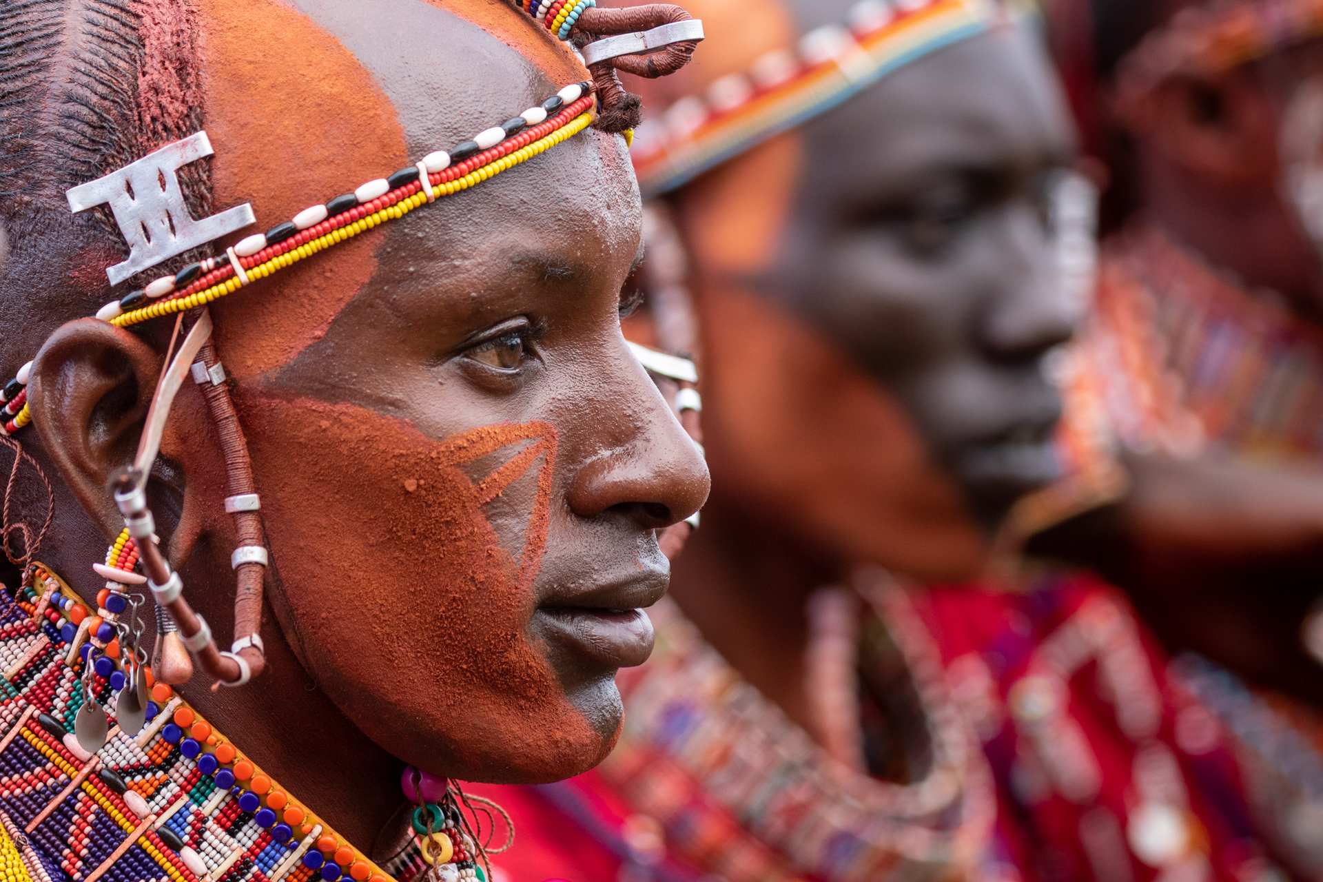 Warriors particapting in the Maasai Olympics in Amobseli