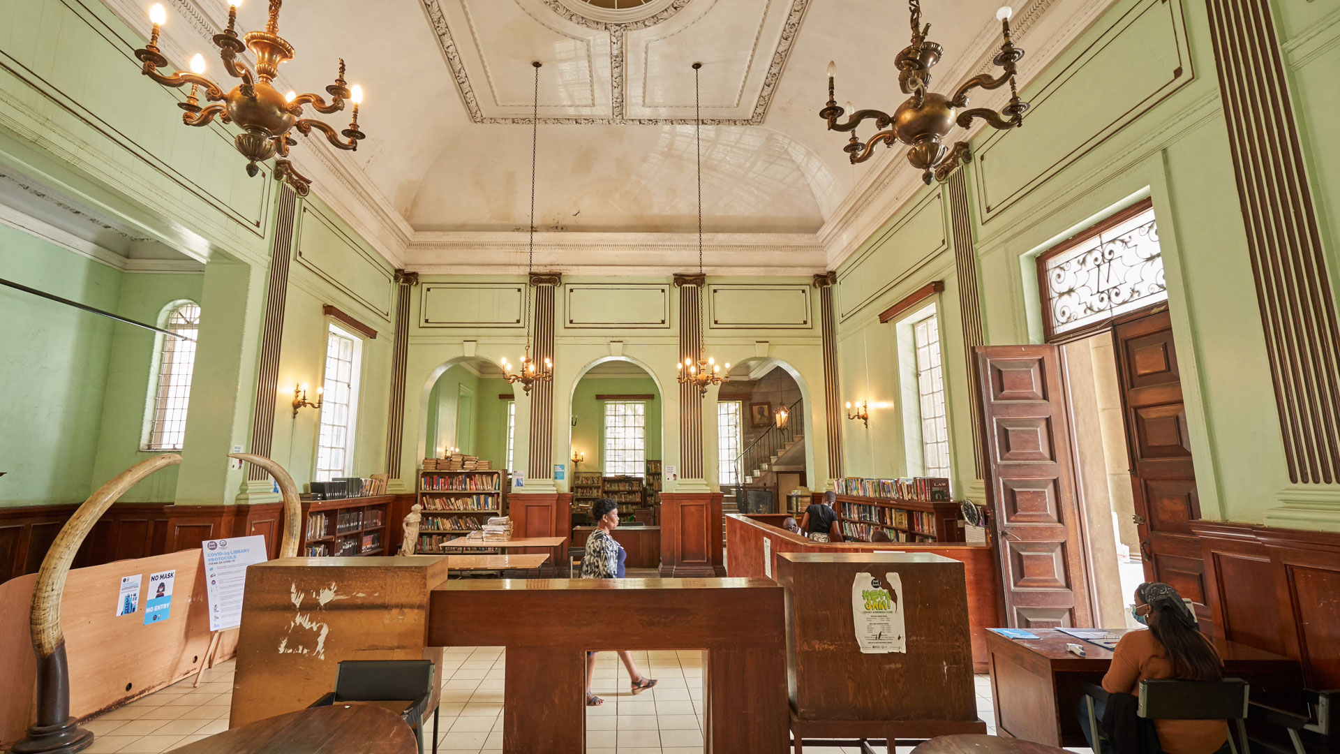 Above: Stepping into another time in The McMillan Memorial Library 