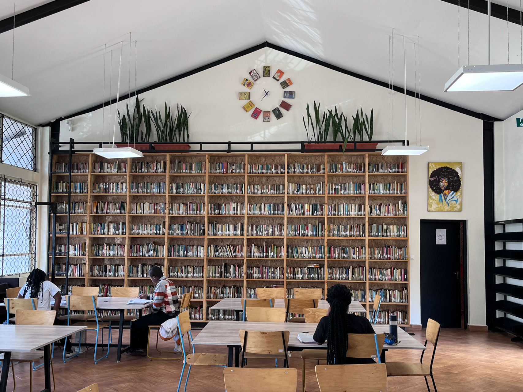 Fun art, creative design and some greenery has brought this library back to life