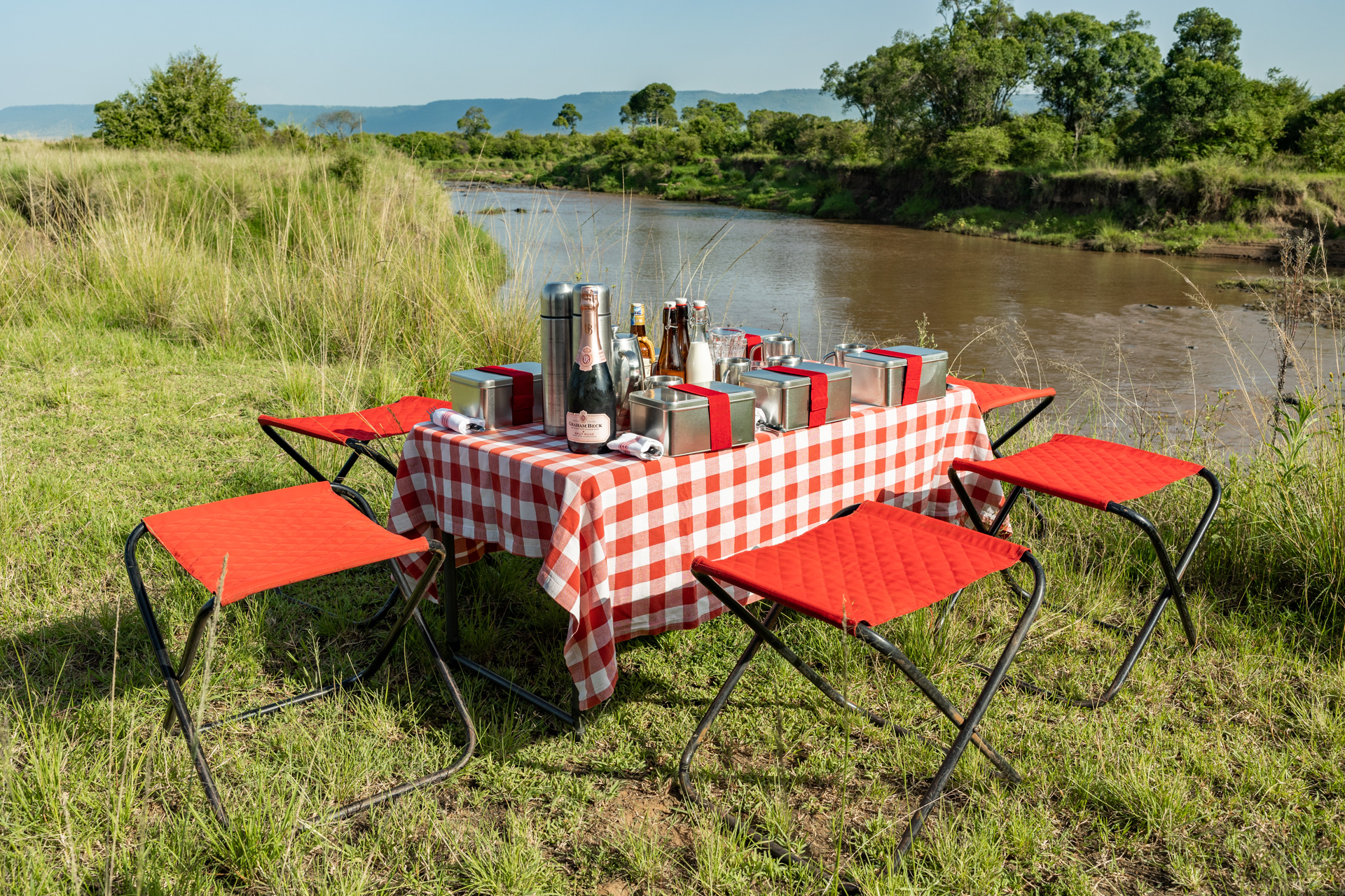 Graham Beck MCC tastes even better when sipped on the banks of the Mara River 
