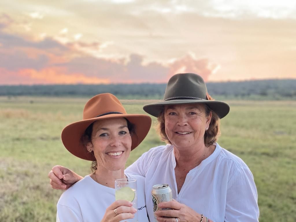 Kate and Nicky toast their reunion in Zimbabwe