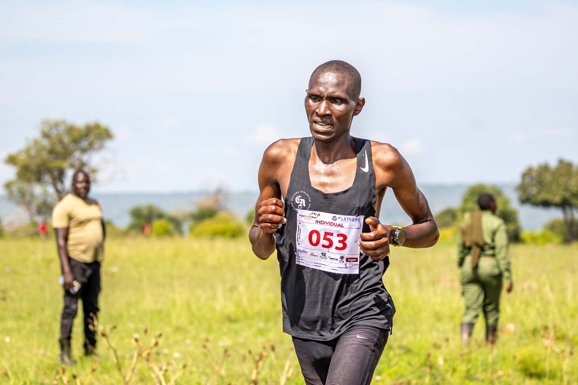 Julius Mwangi, the winner in the mens's individual 50km race