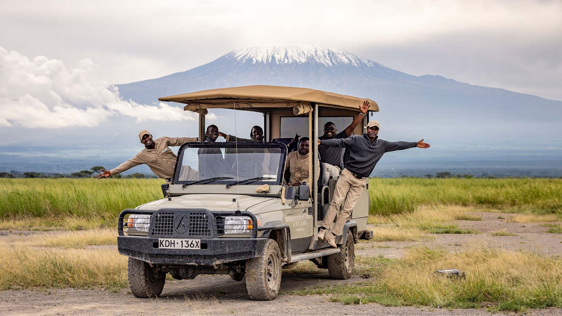 Above: The Amboseli Guiding team shows off their new ride 
