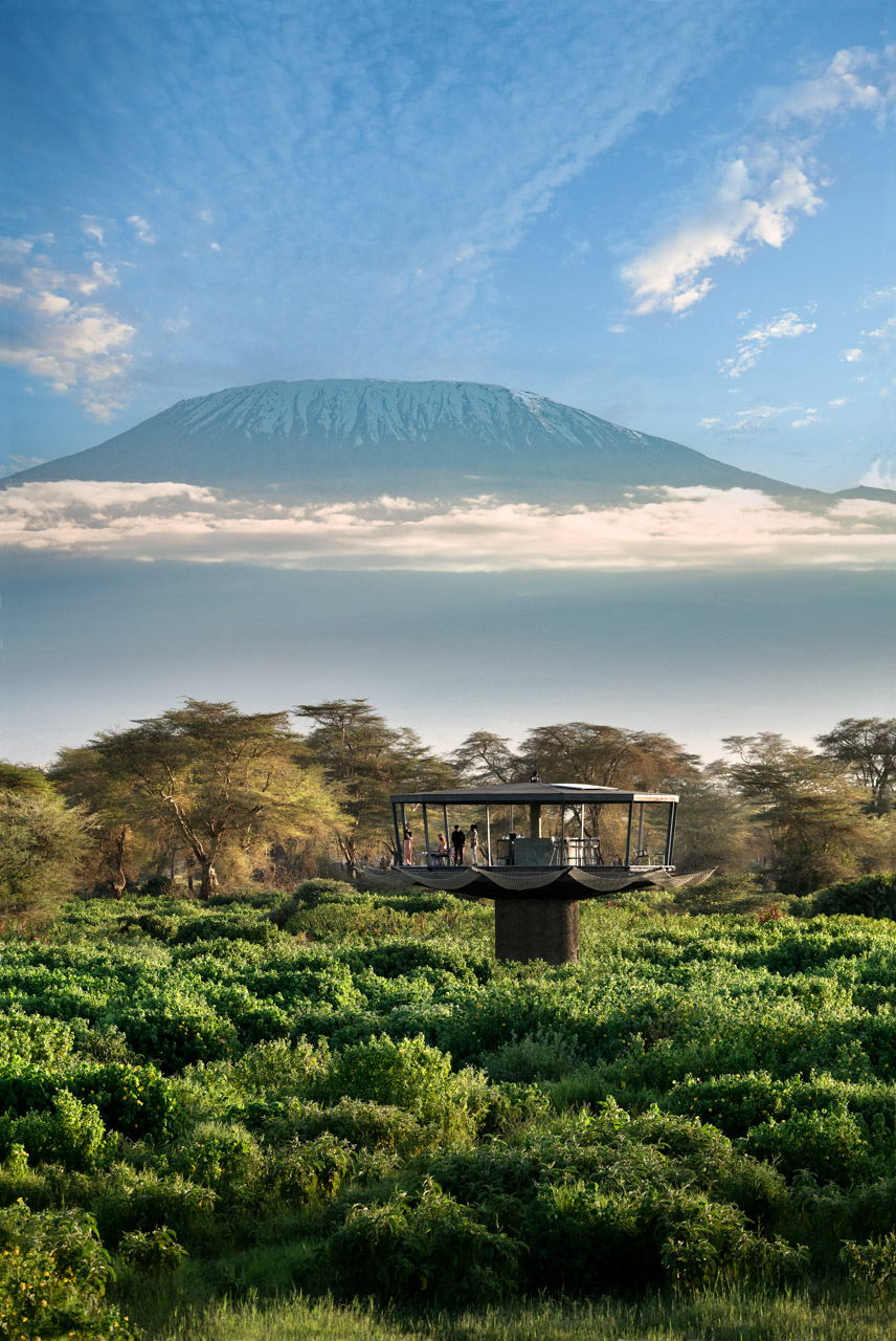 Angama Amboseli Mnara Elephant Viewing Tower Luxury Safari Lodge
