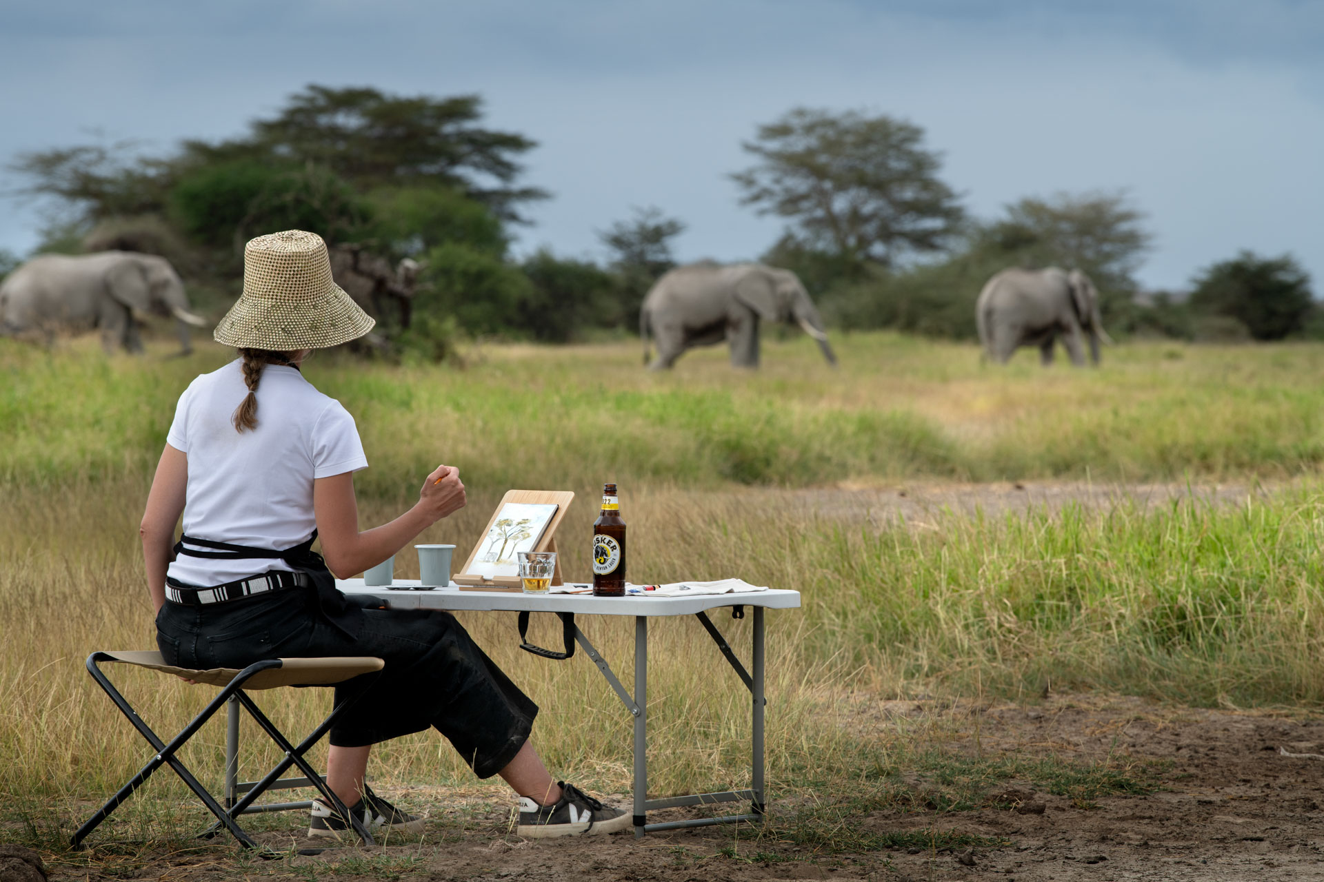 Guest Experience Painting at Angama Amboseli, Kenya