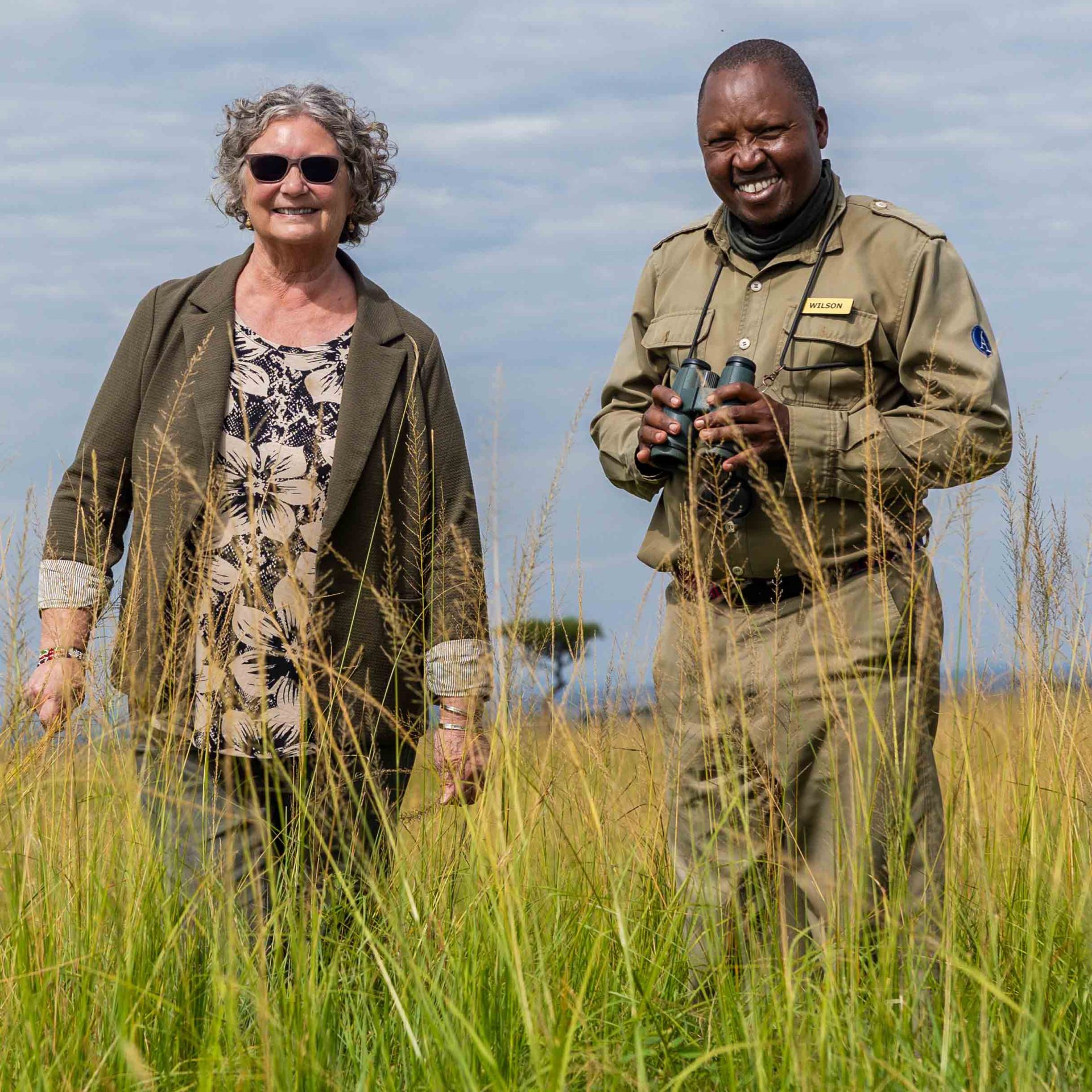 Pat and her long-time friend in the Mara, Wilson