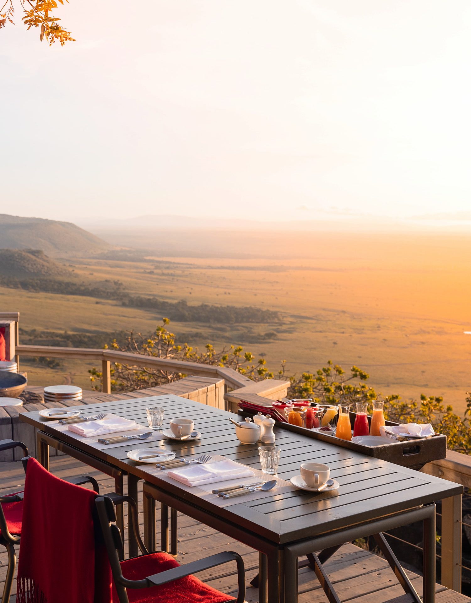 Red, orange yellow — the colours of breakfast and the sunrise