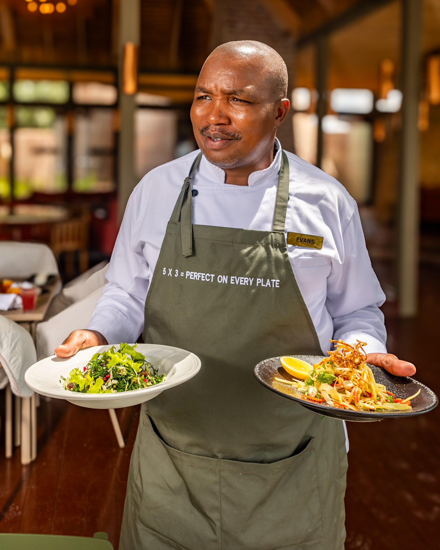 While Chef Evans delivers the goods at Angama Mara