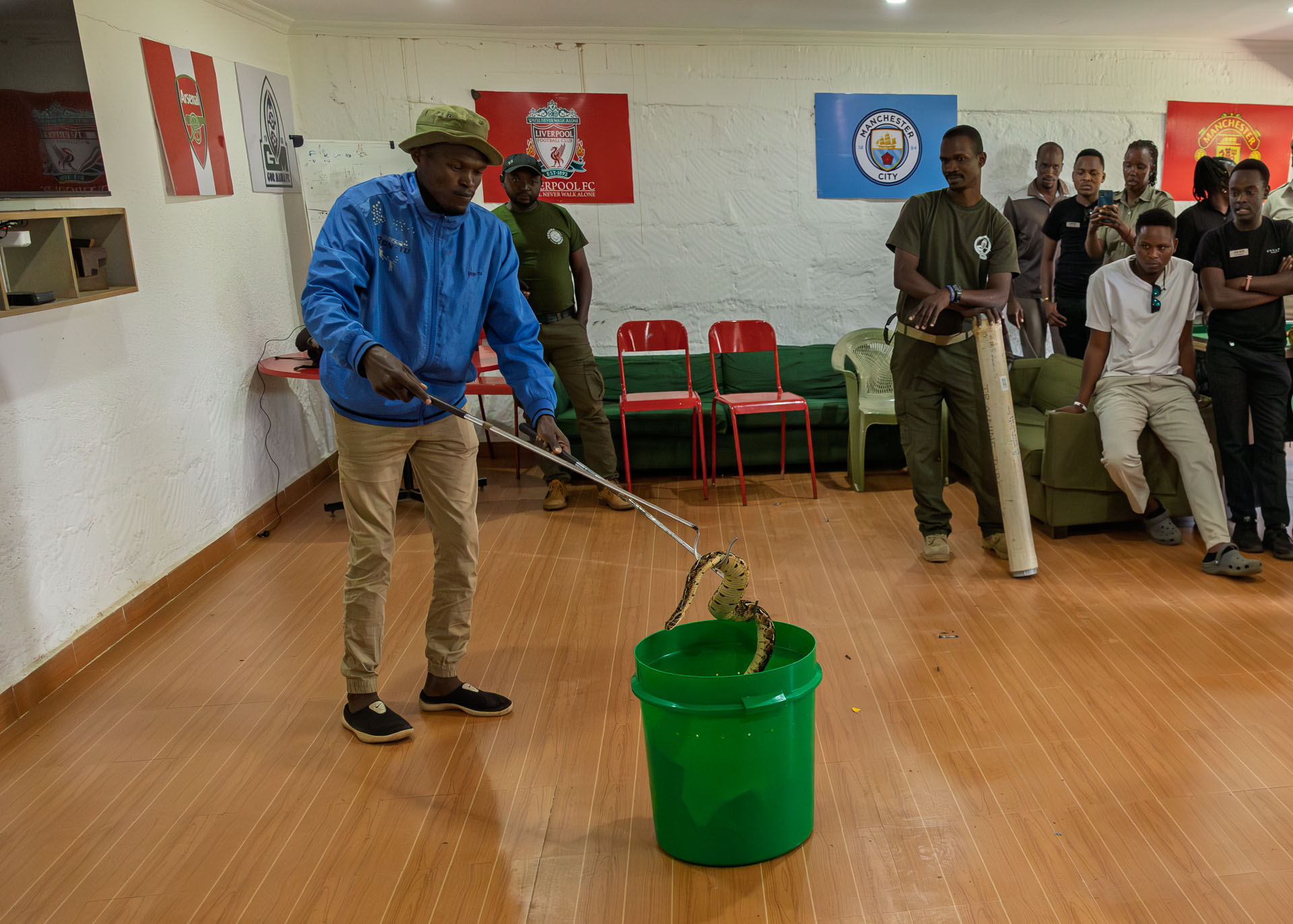 Snake hooks allow handlers to control distance, reducing stress on both the animal and the person