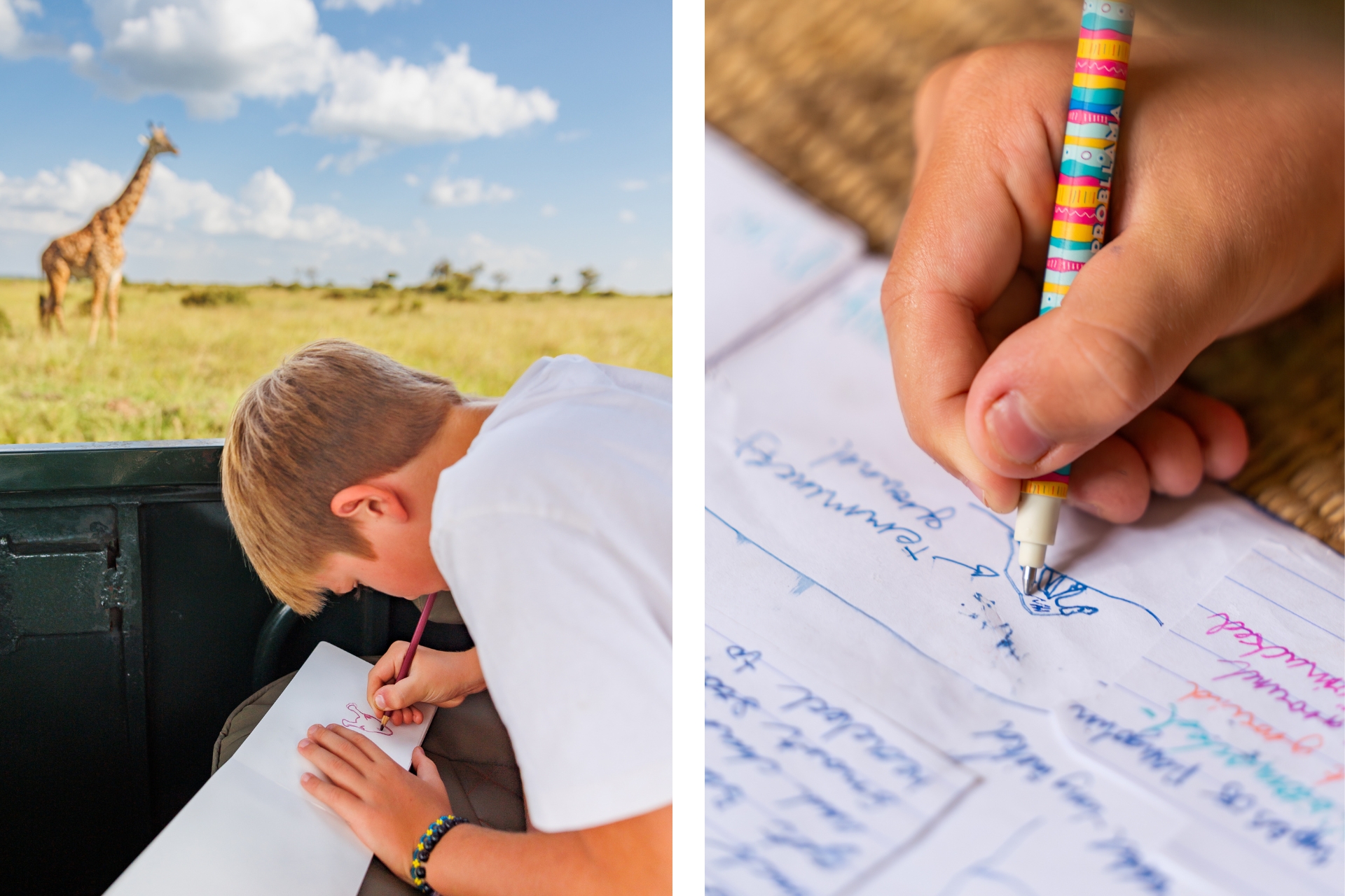 A notebook always within reach — especially on safari
