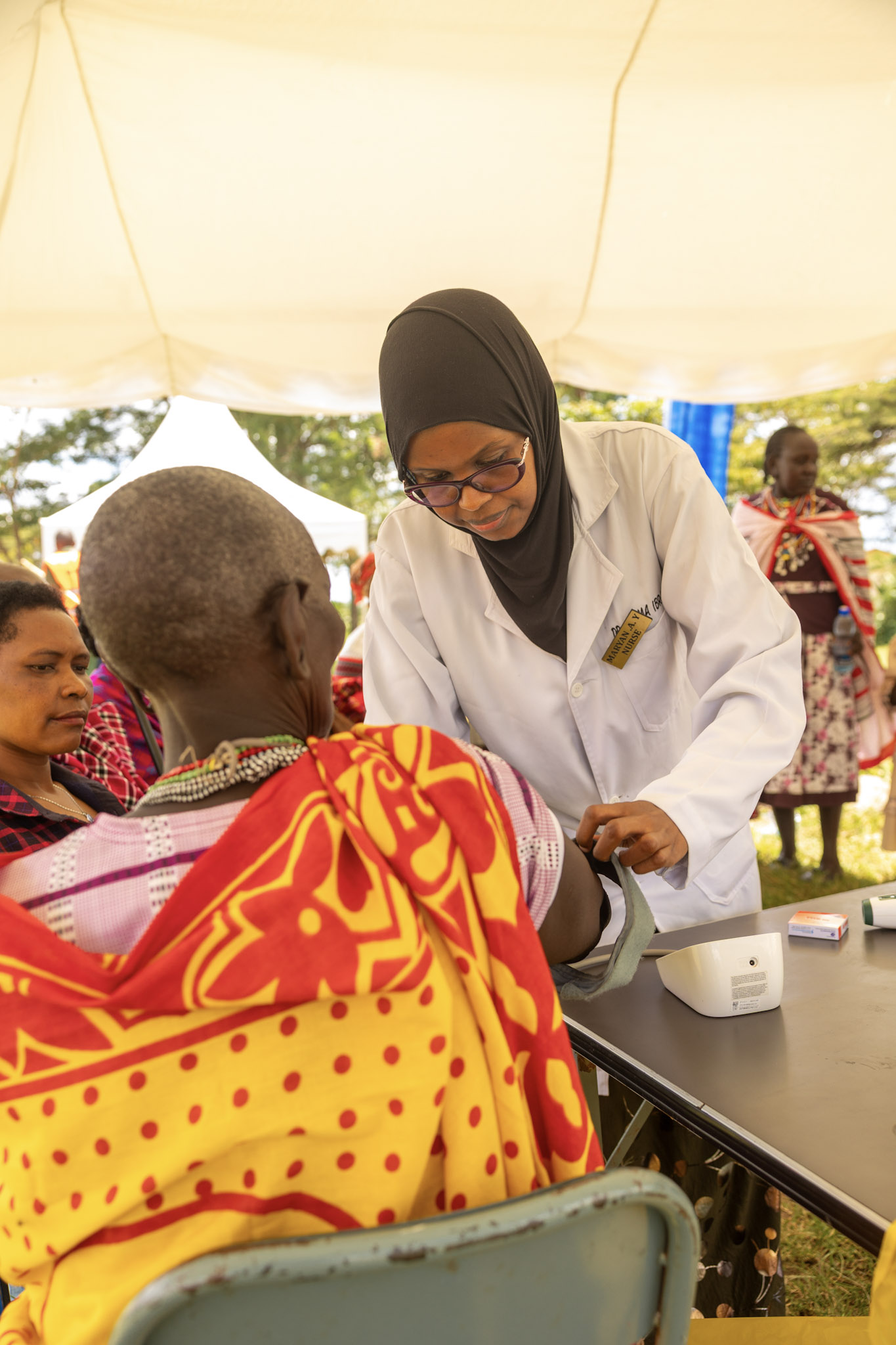 Blood pressure checks, taken one by one — small readings that often say the most