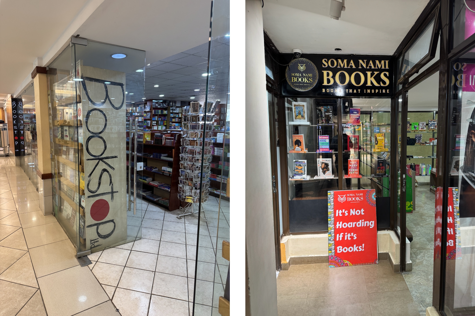 Two bookshops, two generations