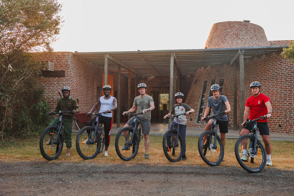 Guests join the Angama Team for the first ever Safari Cycle